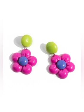 Bold Flower Drop Earrings